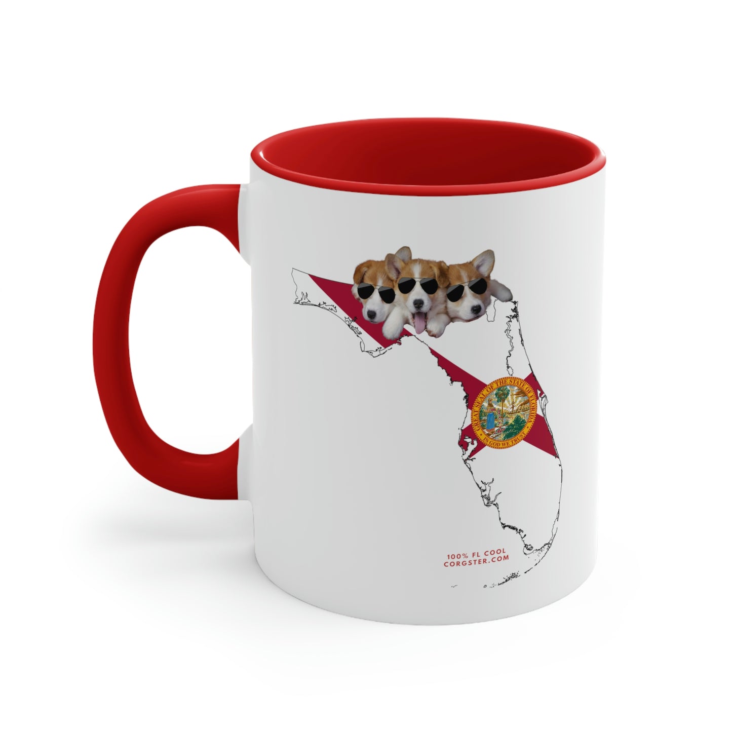 Florida Cool - Authentic Corgsters Coffee Mug, 11oz