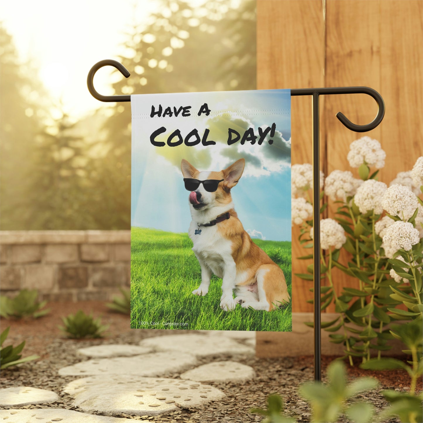 Have A Cool Corgi Day! Corgster Garden & House Banner