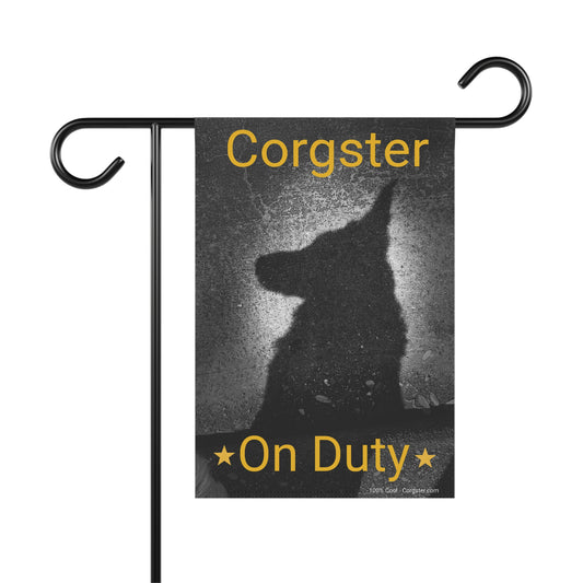 Corster On Duty - Corgi Garden & House Banner